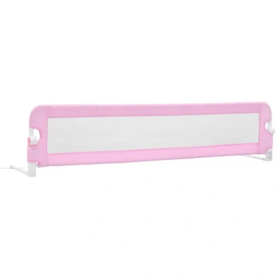 Image of vidaXL Toddler Safety Bed Rail Pink 180x42 cm Polyester