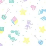 Image of SatinWrap Luxury Printed Tissue Wrapping Paper Baby Prints 5 Sheet