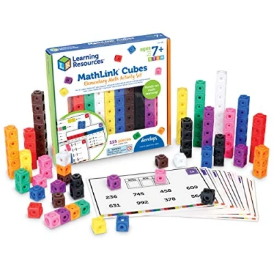 Image of Learning Resources Mathlink Cube Math Activity Set