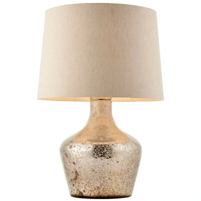 Image of Meteora 1 Light Table Vintage White &amp; Hammered Pearl Ombre Foil, E27