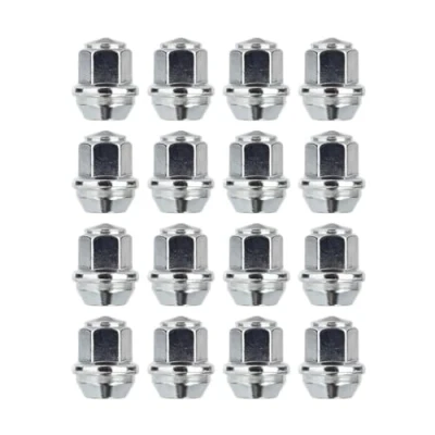 Image of RYBO Set of 16 Alloy Wheel Nuts M12 x 1.5, Taper, 19mm Hex, Compatible With Ford Wheels &amp; More