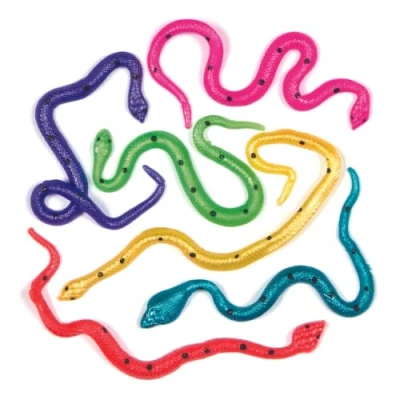 Image of Baker Ross AG671 Stretchy Snakes (Pack of 8)