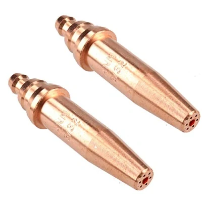 Image of ANM Oxygen Acetylene Gas Cutting Nozzle Tip Standard 3/32 90 150mm 2pk