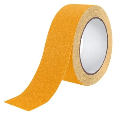 Image of QitinDasen 10 M X 5 cm Yellow Anti Slip Tape, Self Adhesive Non Safety for Indoor &amp; Outdoor (1 Roll)