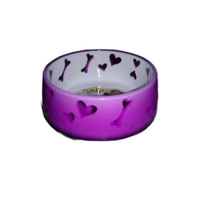 Image of ALL FOR PAWS Lifestyle Dog Love Bowl, Small, Pink, 2.36 kg