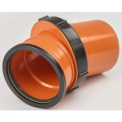 Image of 110MM Orange Underground Pipe Fittings, Push Fit Fittings Adjustable Bend Elbow 7 to 45 degree