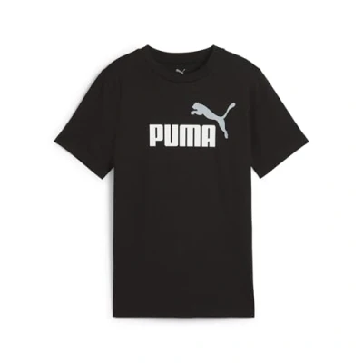 Image of Puma 2 Color NO 1 LOGO TEE Print Tshirt for kids, Size: 10y (9 10y), Black