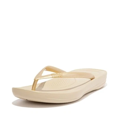 Image of Fitflop Iqushion Ergonomic Pool shoes, Women&#039;s, Size: 6.5, Gold Synthetics