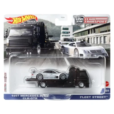 Image of Hot Wheels Collector Fleet Street Transporter Collection Vehicle for Ages 3 and Up, HKF46