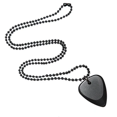 Image of Fusion Tones FUS BLKAN NK Necklace Guitar Pick, Black