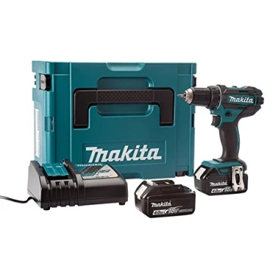 Image of Makita DDF482RMJ 18 V Li ion LXT Drill driver Complete with 2 x 4.0 Ah Batteries and Charger in a Makpac Case