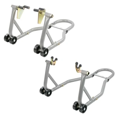 Image of KCT Motorbike Stand, Heavy Duty Rear &amp; Front Paddock Universal Spool Cradle Lift