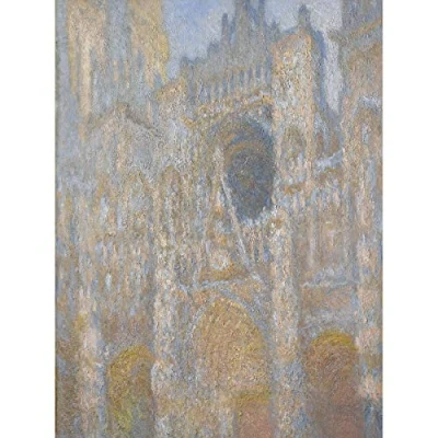 Image of Artery8 Claude Monet Rouen Cathedral Facade In Sunlight Painting Unframed Wall Art Print Poster Home Decor Premium
