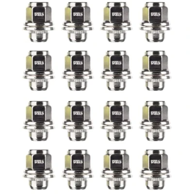 Image of RYBO Set of 16 Wheel Nuts, M12 x 1.5, Flat Seated, 21 Hex Compatible with Toyota Vehicles