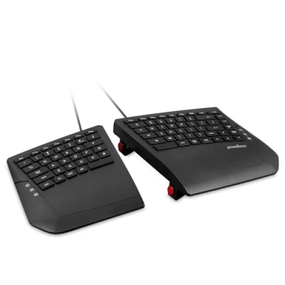 Image of Perixx PERIBOARD 524B US, [Firmware Updated] Wired Ergonomic Split Keyboard Up to 2 Ft Seperation Adjustable Tilt Angle Low Profile Membrane Keys Black US English