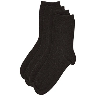 Image of DIM Women&#039;s Durable Cotton Reinforced Heels x2 Socks, Black, 39 42