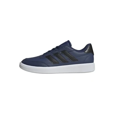 Image of adidas Men&#039;s Courtblock Shoes, Dark Blue/core Black/FTWR White, 4.5 UK