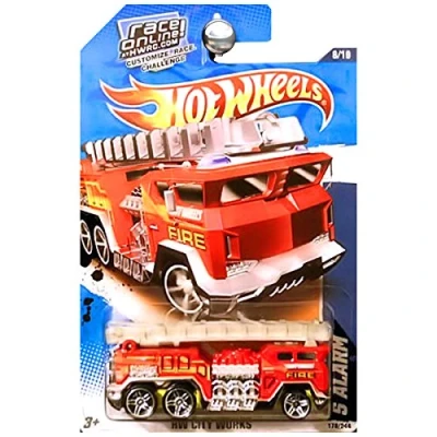 Image of Hot Wheels 2011 5 Alarm Fire Truck HW City Works 178/244 RED