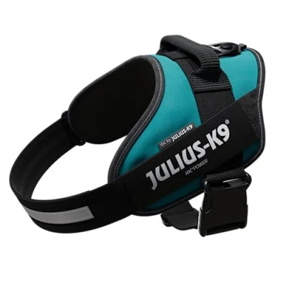 Image of Julius K9, 16IDC PG 1, IDC Powerharness, dog harness, Size: L/1, Petrol Green