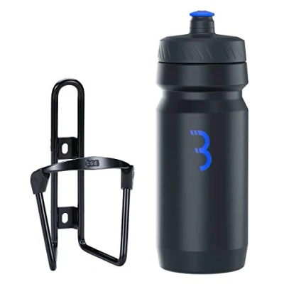 Image of BBB Cycling FuelTank And CompTank Bike Water Bottle Holder With BPA free I Cage Set Universal Fit 550ml BBC 03C,Black / Black Blue,550 ml