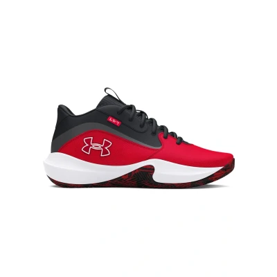 Image of Under Armour Court Performance Lockdown Basketball shoes, Size: 6.5, Red Leather/synthetics