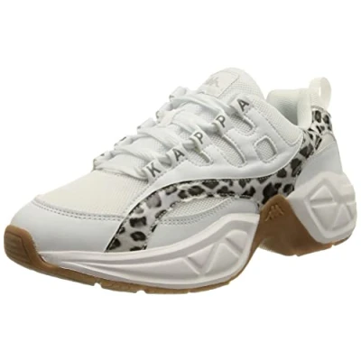Image of Kappa Unisex Overton Gc Sneaker, White Leo, 5 UK