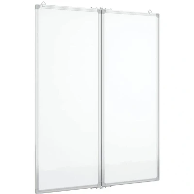 Image of vidaXL Magnetic Whiteboard Foldable 80x100x1.7 cm Aluminium