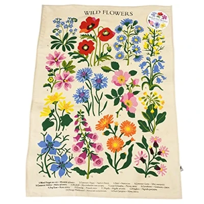Image of Wild Flowers Cotton Tea Towel