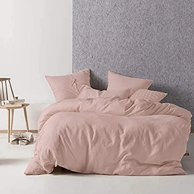 Image of Linen House Nimes Duvet Cover Set, Rose Pink, Single