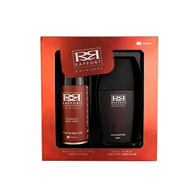 Image of Rapport 2 Piece Gift Set for Men Includes Eau de Toilette, 100 ml &amp; Body Spray, 150
