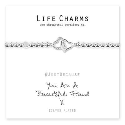 Image of Life Charms Beautiful Friend Silver Plated Bracelet