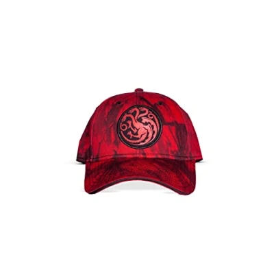Image of Difuzed Women&#039;s Game of Thrones Dragons House Targaryen Symbol Patch Adjustable Cap Baseball, Schwarz, L