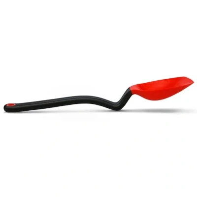 Image of Dreamfarm Supoon Non Stick Silicone Sit Up Scraping &amp; Cooking Multifunctional Spoon with Measuring Lines Kitchen Utensil Red