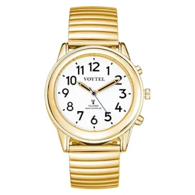 Image of MAUJOY Quality Clear and Loud Voice Unisex English Talking Watch Speaks The Time, Date or Alarm time for Elderly, Impaired Sight Blind 218