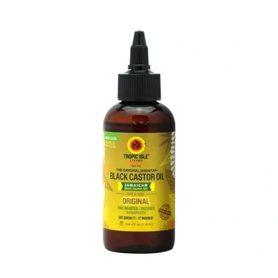 Image of Jamaican Black Castor Oil Plastic PET Bottle 4oz For Hair Growth, Skin Conditioning, Eyebrows &amp; Eyelashes, Scalp Treatment and Nail Care