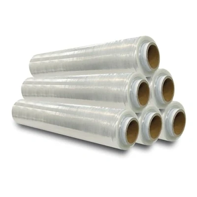 Image of JeeJaan® 6 Rolls Clear Pallet Wrap 400mm x 250m 20mu Tear Resistant Stretch Film Water &amp; Moisture Proof Shrink Multi Use Strong