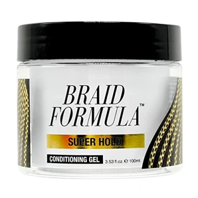 Image of Braid Formula Conditioning Gel, Super Hold, 3.53 Oz Great for Braiding, Twisting, Edges, No Residue, Flaking, Strong High Shine, Smoothing with Clean, Build up