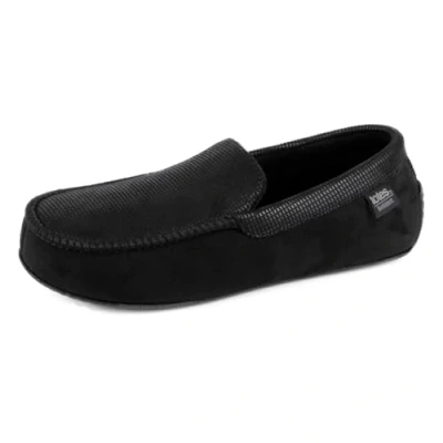 Image of Isotoner Mens Square Patterned Smart Moccasin Slipper