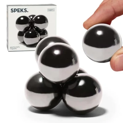 Image of Speks Supers Magnetic Balls Fidget Toy for Adults and Teens 14+ Stress Relief, Desk Set of 6 Gunmetal