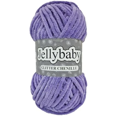 Image of Cygnet Jellybaby Glitter Chenille Chunky Knitting Yarn (French Violet 021)