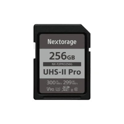 Image of Nextorage 256GB SDXC UHS II V90 Japanese brand pSLC Max. write speed 299MB/s read 300MB/s 4K recording F2PRO series NX F2PRO256G