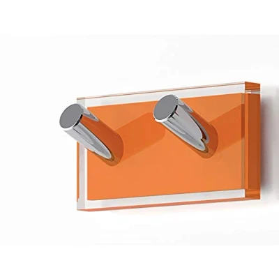 Image of Gedy Rainbow Hanger, Thermoplastic Resins, Transparent, Orange, Double