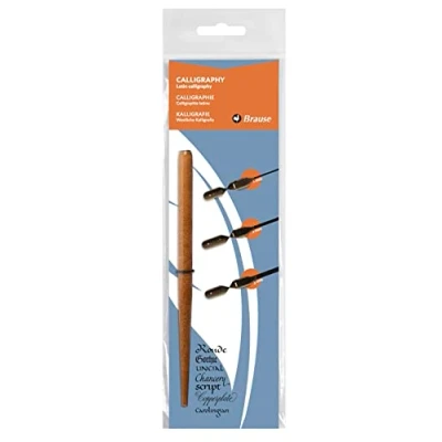 Image of Clairefontaine 16005B ​​Pen holder + 3 calligraphy nibs (Bandzug 1/2/3mm)