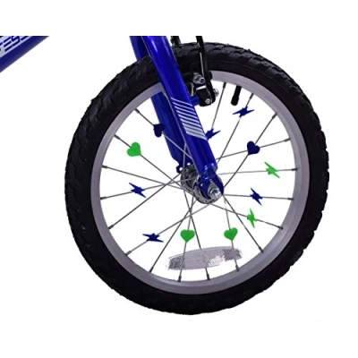 Image of Ammaco Green &amp; Blue Colourful Bike Wheel Spoke Beads Kids Fun Spokey Dokeys Clip On Set of 25