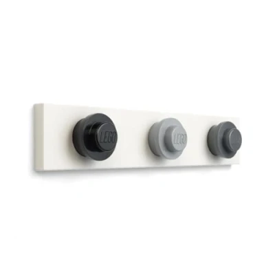 Image of LEGO Wall Hanger Hooks Mounted Decorative Home Accessories for Kids Cute Room Decor, Space Saving Hooks, Hangers Black, Grey, Dark Grey