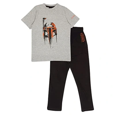 Image of Star Wars Boba Fett Mandalorian Long Pyjamas Set, Kids, 3 13 Years, Black, Official Merchandise