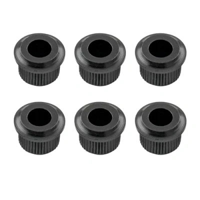 Image of Musiclily Pro Steel Vintage/Modern 6mm to 10mm Guitar Tuner Conversion Bushings Tuning Pegs Adapter Ferrules, Black (Set of 6)