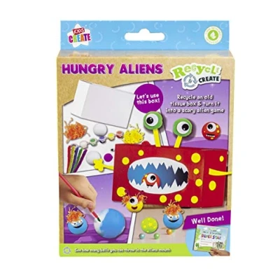Image of Kids Create Recycled Box Aliens Craft Alien Painting Set Arts and Crafts for I Children&#039;s Design Kit