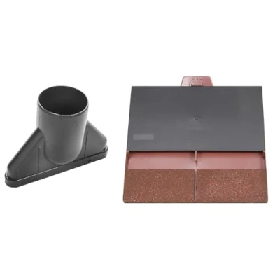 Image of Klober Uni Plain Tile Vent Red Granular + Adaptor to 100mm