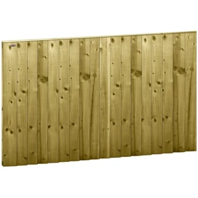 Image of Premier Garden Supplies Fully Framed Feather Edge Fence Panel Width: 6ft (183cm) x Height: 4ft (120cm) Pressure Treated Over Lapping Flat Top Capped Closeboard effect Fencing Panels